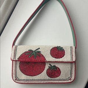 STAUD Tomato Beaded Shoulder Bag